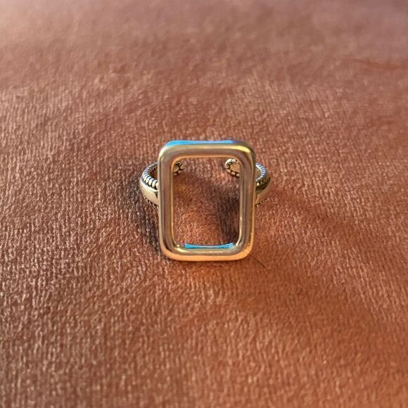 The big rectangle ring in 925 silver - Picture 2 of 10